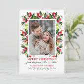 メリークリスマス 赤 結婚式 招待状 事前通知 写真 (スタンド正面)
