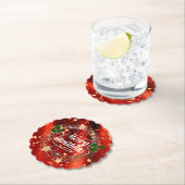 メリークリスマス、輝きとグリッター ペーパーコースター (インサイチュ)