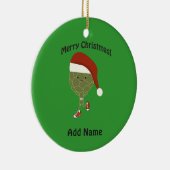 メリークリスマス! 連続したアーティチョーク セラミックオーナメント (右)