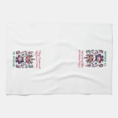 メリークリスマス&醜いセーターがトナカイを願う キッチンタオル (横)