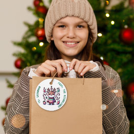 メリークリスマス&醜いセーターがトナカイを願う フェイバータグ