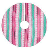 メリークリスマス&醜いセーターの願い ブラッシュドポリエステルツリースカート (正面)