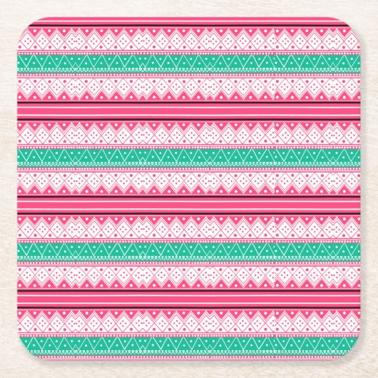 メリークリスマス&醜いセーター スクエアペーパーコースター (正面)