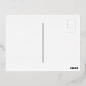 メリークリスマス、金ゴールドフォイル写真グリーティングカード 箔シーズンポストカード (裏面)