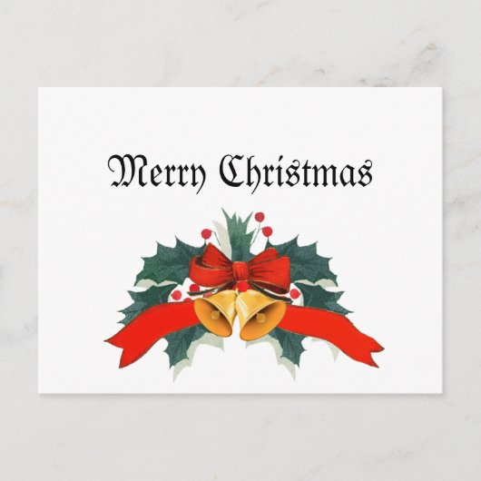 メリークリスマス(金ゴールドベル付) ポストカード (正面)