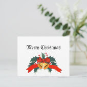 メリークリスマス(金ゴールドベル付) ポストカード (スタンド正面)