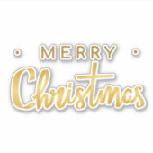 メリークリスマス、金ゴールド色 シール (正面)