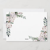 メリークリスマス |金ゴールド（2枚の写真と花） シーズンカード (裏面)