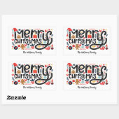 メリークリスマス 長方形シール (シート)