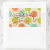 メリークリスマス 長方形シール (バッグ)