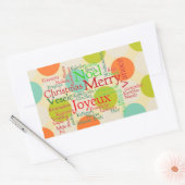 メリークリスマス 長方形シール (封筒)