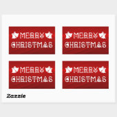 メリークリスマス 長方形シール (シート)