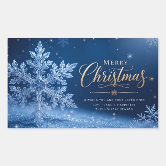 メリークリスマス 長方形シール (正面)