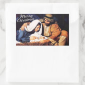 メリークリスマス 長方形シール (バッグ)