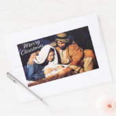 メリークリスマス 長方形シール (封筒)