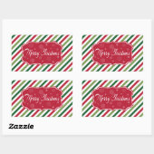 メリークリスマス 長方形シール (シート)