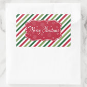 メリークリスマス 長方形シール (バッグ)