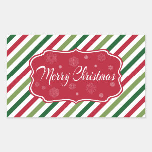 メリークリスマス 長方形シール