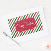 メリークリスマス 長方形シール (封筒)