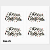 メリークリスマス 長方形シール (シート)