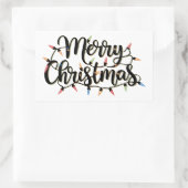 メリークリスマス 長方形シール (バッグ)