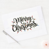 メリークリスマス 長方形シール (封筒)