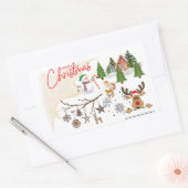 メリークリスマス 長方形シール (封筒)