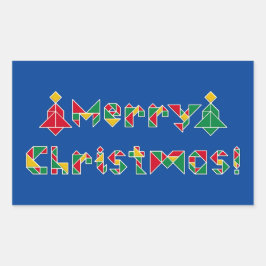 メリークリスマス！ 長方形シール