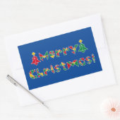 メリークリスマス！ 長方形シール (封筒)
