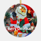 メリークリスマス [陶器の丸いオーナメント] セラミックオーナメント (正面)