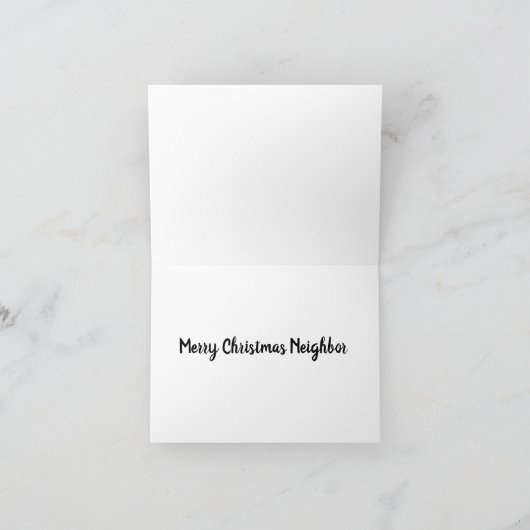 **メリークリスマス** 隣人 カード (内部)