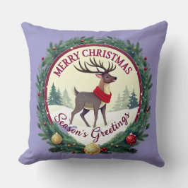 メリークリスマス – 雄大な冬のトナカイ 🦌 クッション