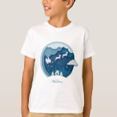 メリークリスマス – 雪が降るサンタTシャツ Tシャツ (正面)