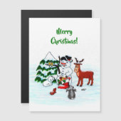 メリークリスマス!雪だるまと友だち (正面/裏面)