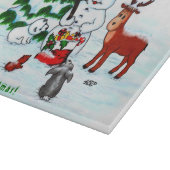 メリークリスマス!雪だるまと友だち カッティングボード (角)