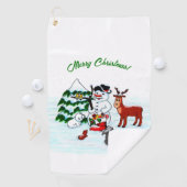 メリークリスマス!雪だるまと友だち ゴルフタオル (インサイチュ)