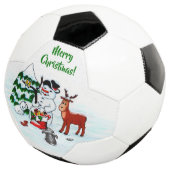 メリークリスマス!雪だるまと友だち サッカーボール (3/4)