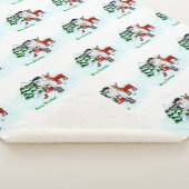 メリークリスマス!雪だるまと友だち シェルパブランケット (3/4)