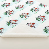 メリークリスマス!雪だるまと友だち シェルパブランケット (3/4)