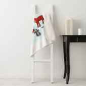 メリークリスマス!雪だるまと友だち シェルパブランケット (インサイチュ)