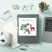 メリークリスマス!雪だるまと友だち シール (iPadカバー)