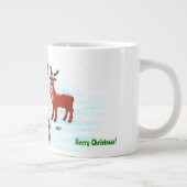 メリークリスマス!雪だるまと友だち ジャンボコーヒーマグカップ (右)