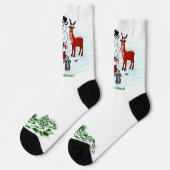メリークリスマス!雪だるまと友だち ソックス (左)