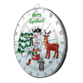 メリークリスマス!雪だるまと友だち ダーツボード (正面右)