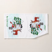 メリークリスマス!雪だるまと友だち バスタオルセット (ハンドタオル)