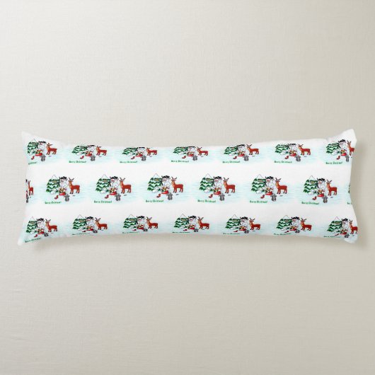 メリークリスマス!雪だるまと友だち ボディピロー (正面)