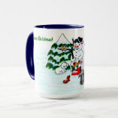 メリークリスマス!雪だるまと友だち マグカップ (正面左)