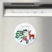 メリークリスマス!雪だるまと友だち マグネット (インサイチュ (食洗機))