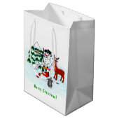 メリークリスマス!雪だるまと友だち ミディアムペーパーバッグ (裏面アングル)