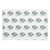 メリークリスマス!雪だるまと友だち 枕カバー (正面左)